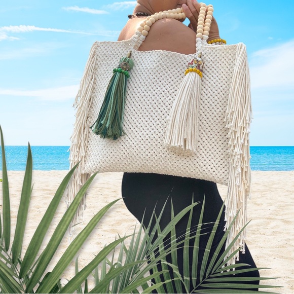 ▫️Handmade Macrame Fringes Bag▫️ - Picture 5 of 12